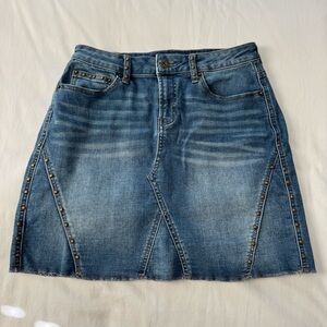 Boston Proper Studded Denim Skirt